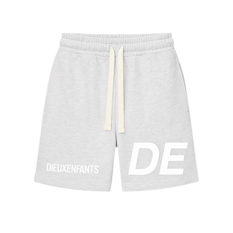 DOUBLE LOGO GREY SHORTS